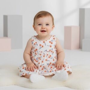Zara Baby Cherry Dress Size 3-6 months